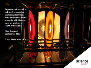 4. Evaluating STEM initiatives - identifying weaknesses in evaluation