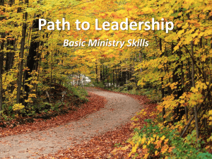 Path to Leadership - The Baptist Start Page