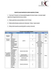 Answers for request regarding the tv stations regulations in Portugal