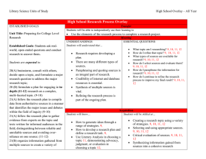 High School Research Process Overlay