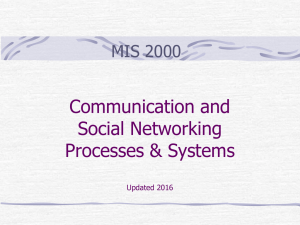 Communication/Social Networking Processes and Systems