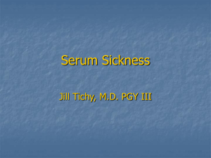 Tichy - Serum Sickness — Residency Program