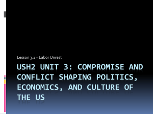 USH2 Unit 3: Compromise and conflict shaping politics, economics