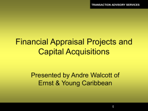 Economic and Financial Evaluation of Port Projects or Capital