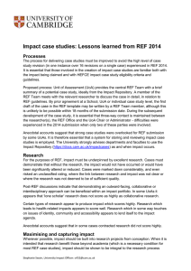 Impact case studies: Lessons learned from REF 2014