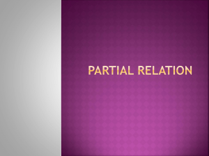 Partial relation