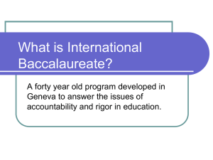 What is International Baccalaureate?