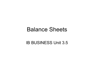 Balance Sheets