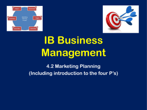 IB Business & Management Unit 4.2 Marketing