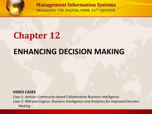 chapter 12: enhancing decision making 12
