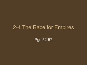 2-4 The Race for Empires - Garnet Valley School District