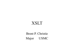 Extensible Stylesheet Language for Transformations (XSLT)