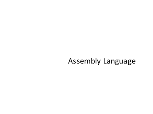 Assembly Language and Assembler