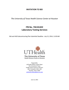REQUEST FOR QUALIFICATIONS - University of Texas Health