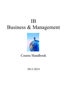 Business Management Course Handbook