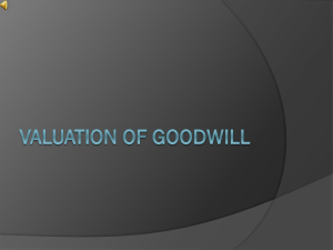 valuation of goodwill