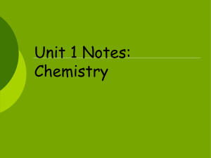 Unit 1 Notes: Chemistry
