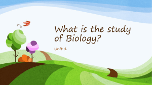 What is Biology? powerpoint notes