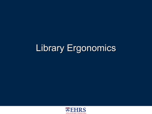 Library Ergonomics PowerPoint