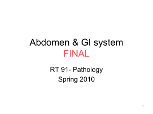 Abdomen & GI system