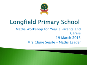 Year 3 Maths Workshop Presentation