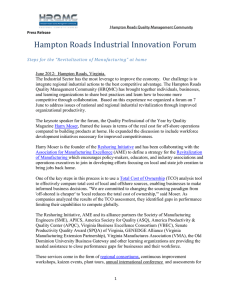Hampton Roads Quality Management Community Press Release