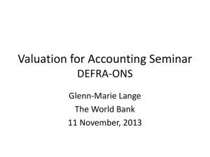 Valuation for Accounting Seminar DEFRA-ONS