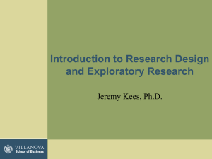 Lecture Topic: Exploratory Research
