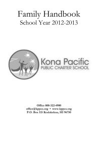 Family Handbook - Kona Pacific Public Charter School