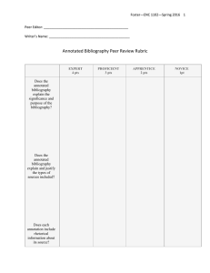 annotated bibliography peer editing sheet
