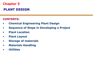 Chemical Engineering Plant Design Sequence of Steps in