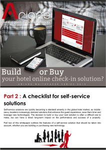 Part 2 : A checklist for self-service solutions