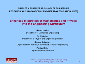 Enhanced Integration of Mathematics and Physics into the