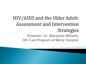 HIV/AIDS and the Older Adult - ATTC Addiction Technology Transfer