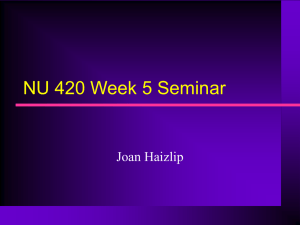 NU 420 Week 5 Seminar