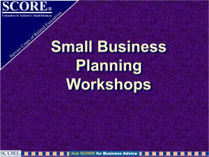 A Business Plan…