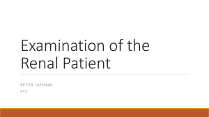 Examination of the Renal Patient