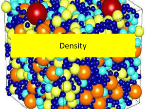 Density - SCIS PHYSICS