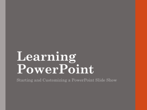 Learning PowerPoint Presentation