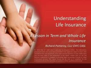 Life Presentation May 2014 - International Association of Insurance