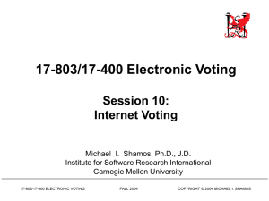 Internet Voting - Carnegie Mellon University