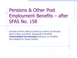 Pensions & Other Post Employment Benefits After FASB No. 158