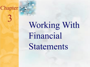 Chapter 3: Working with Financial Statements