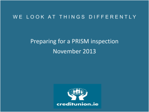 Preparing for PRISM 2013