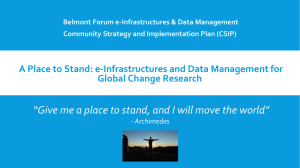 Belmont Forum E-Infrastructures & Data Management Project