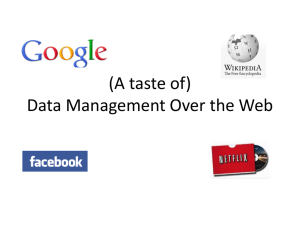 Data Management Over the Web