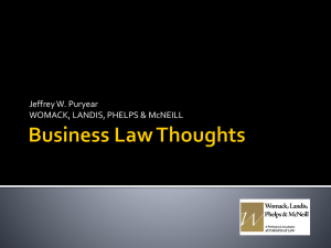 Business Law Thoughts