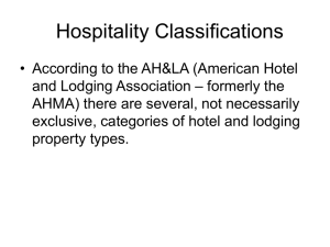 Hospitality Classifications