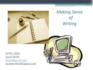 Making Sense of Writing - Laura Terrill