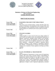 Course Title : ELECTRICAL CIRCUITS 2